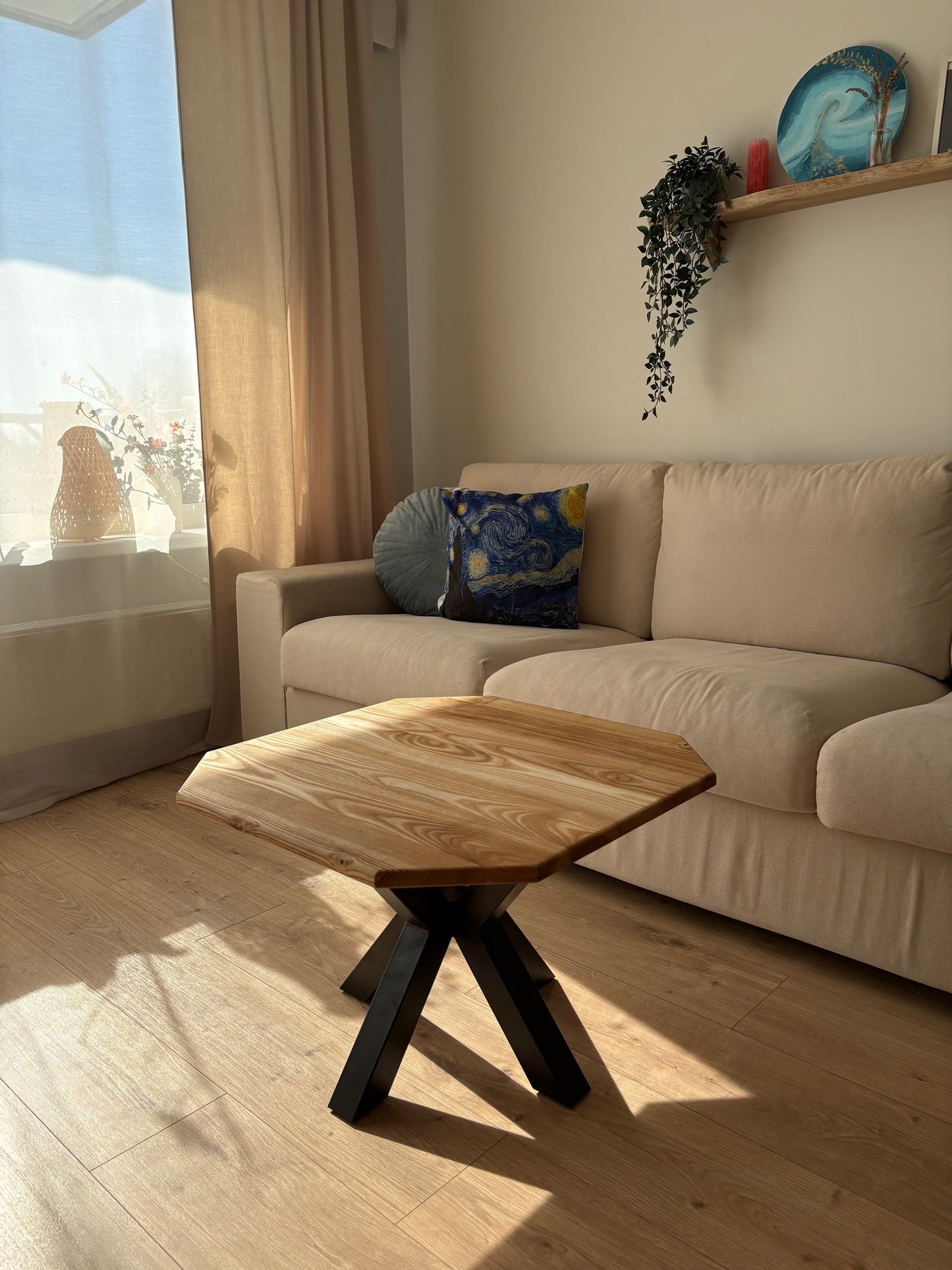 Ash Hexagon Star Coffee Table