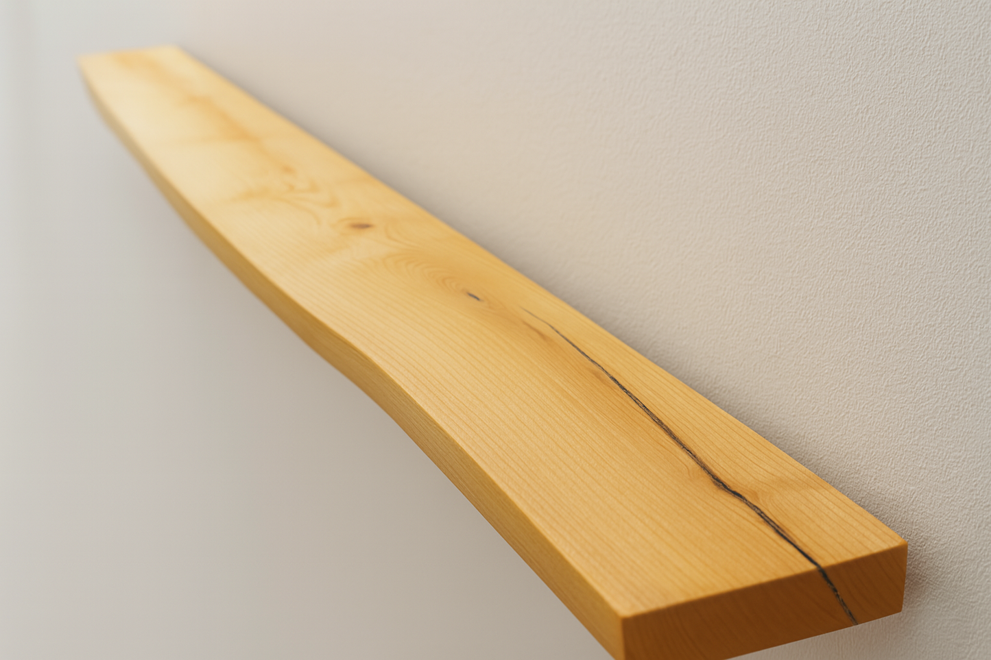 Live Edge Ash Wood Shelf "YESERAYE"